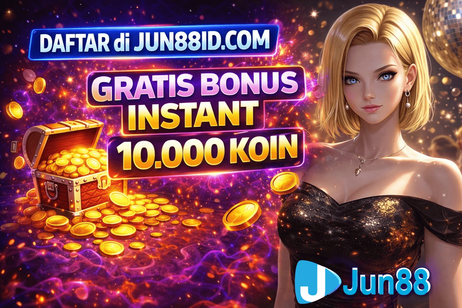 Ilustrasi permainan untuk promo Jun88